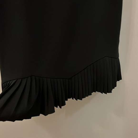 Albert Nipon Vintage Skirt Pleated Hem Black Size 10P Petite - Picture 3 of 7